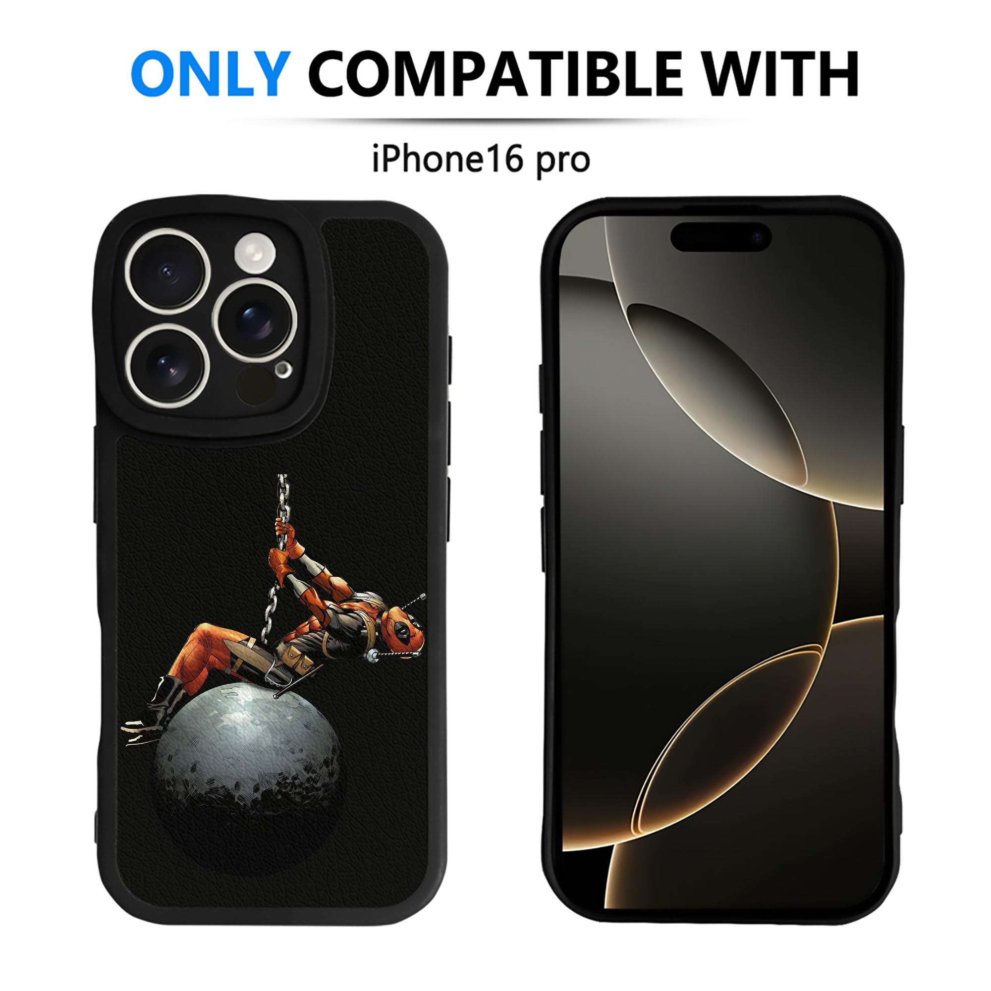 （画像用） Deadpool デッドプール 【iPhone 16シリーズ対応】シリコンスマホケース（レザー調） 材質：シリコン